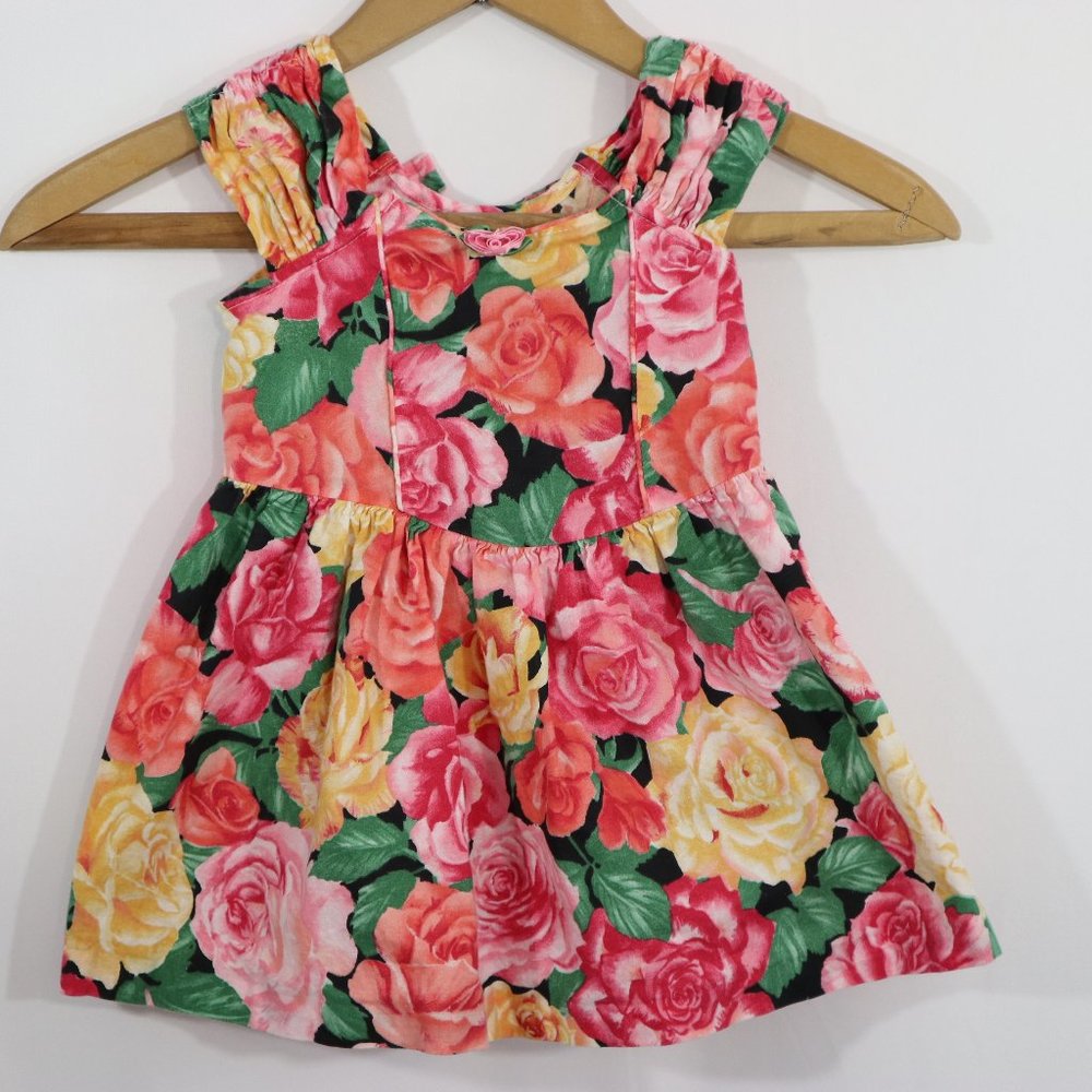 Vtg Sweet Liberty Floral Dress Baby Girl 3T